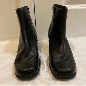 Square Toe Black Boots